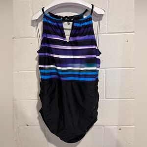 Women’s swim dress swimsuits for all purple black padded